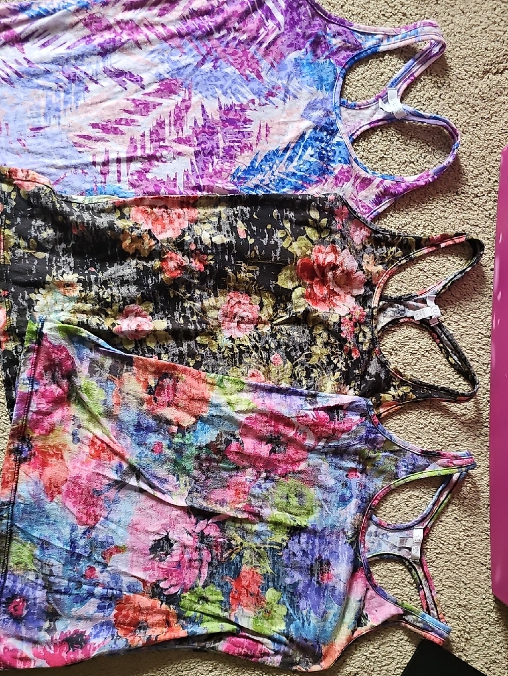 dELiA*s Multicolor Floral & Tie-Dye Tank One-Piece Bundle